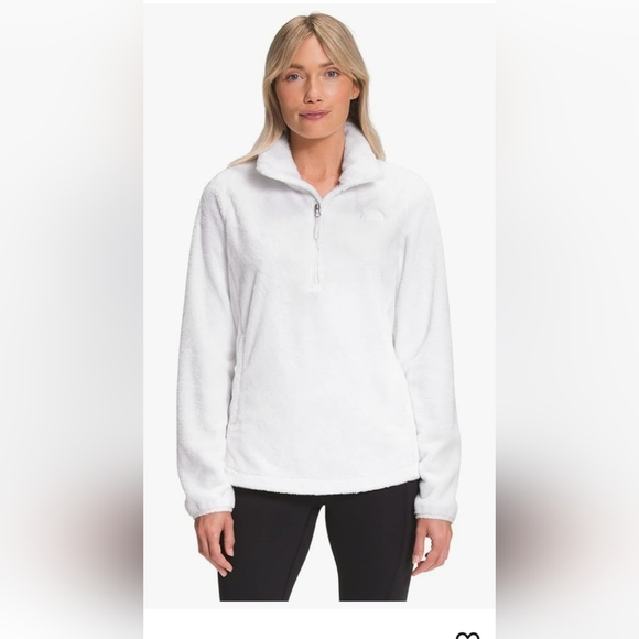 The North Face Tops - The North Face White Fleece Zip-Up Jacket